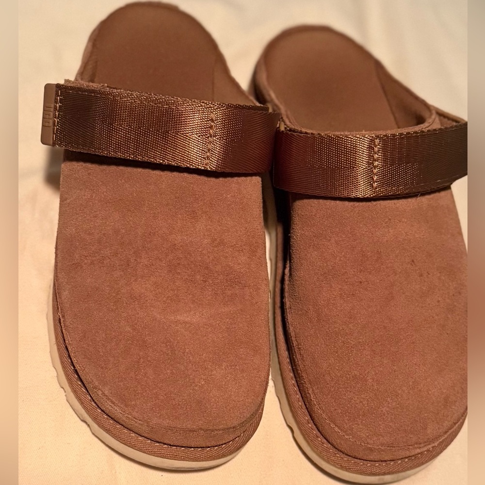 UGG Brown Suede Slip-On Shoes